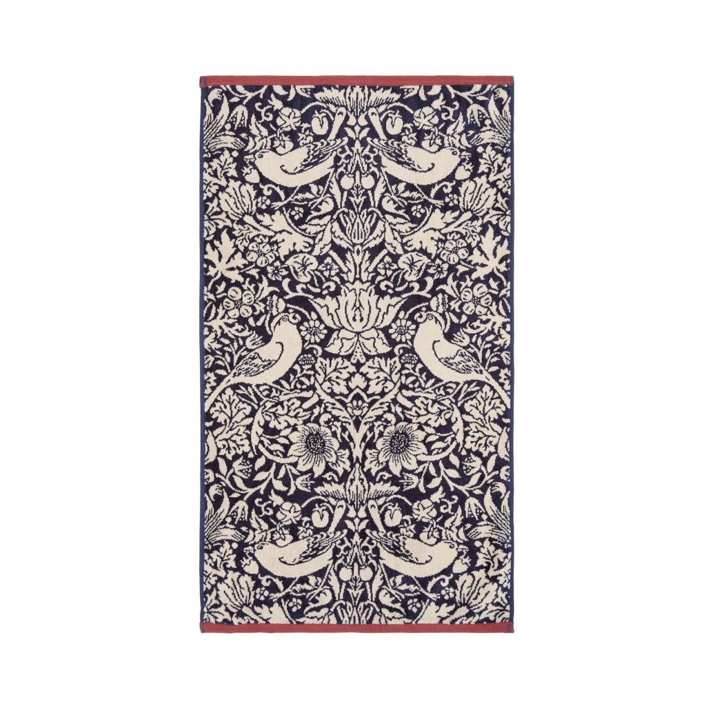 William Morris Strawberry Thief Hand Towel, Blue