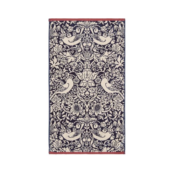 William Morris Strawberry Thief Hand Towel Blue | Bed Sava