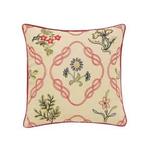 William Morris Strawberry Thief Cushion Crimson | Bed Sava