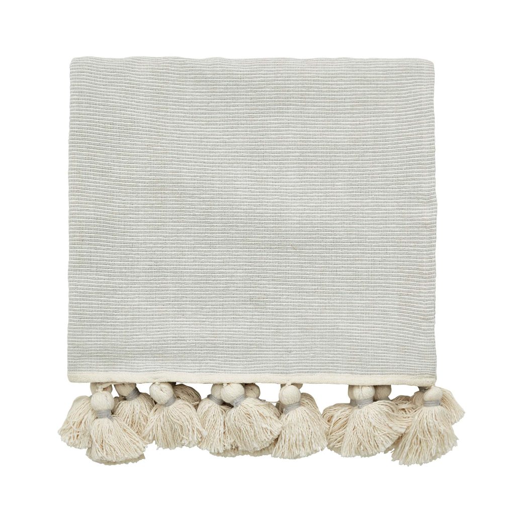 William Morris Pure Torshavn Woven Throw, Silver