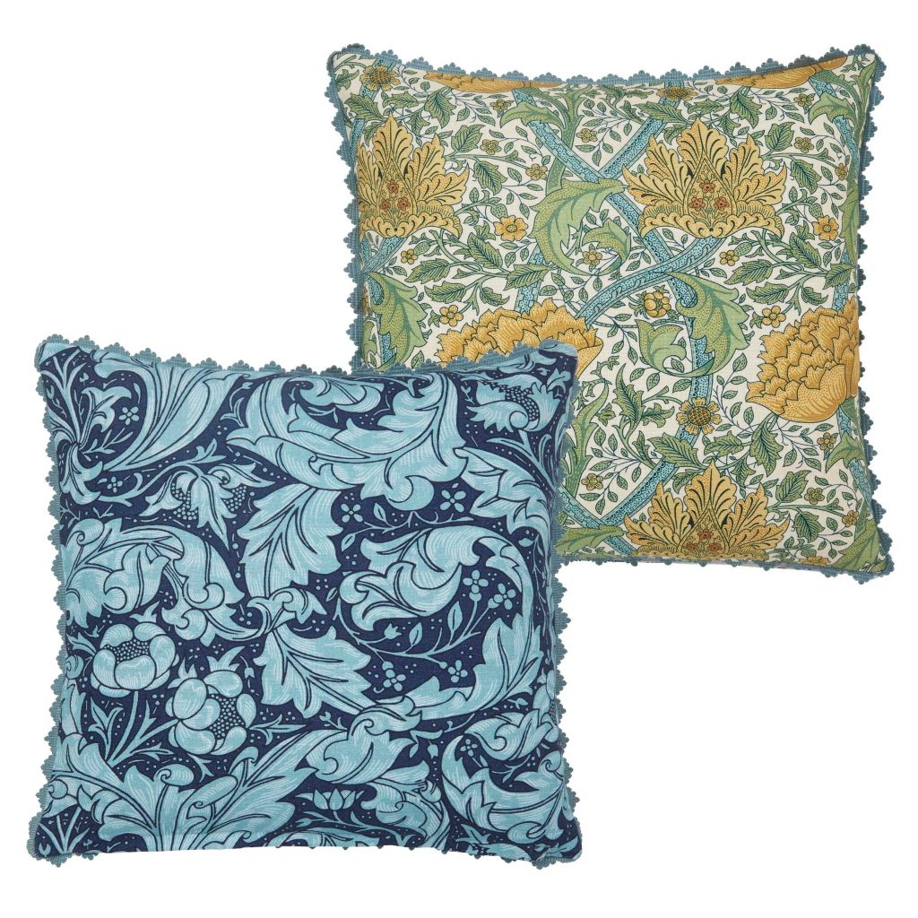 William Morris Windrush Cushion 50cm x 50cm, Sage & Indigo