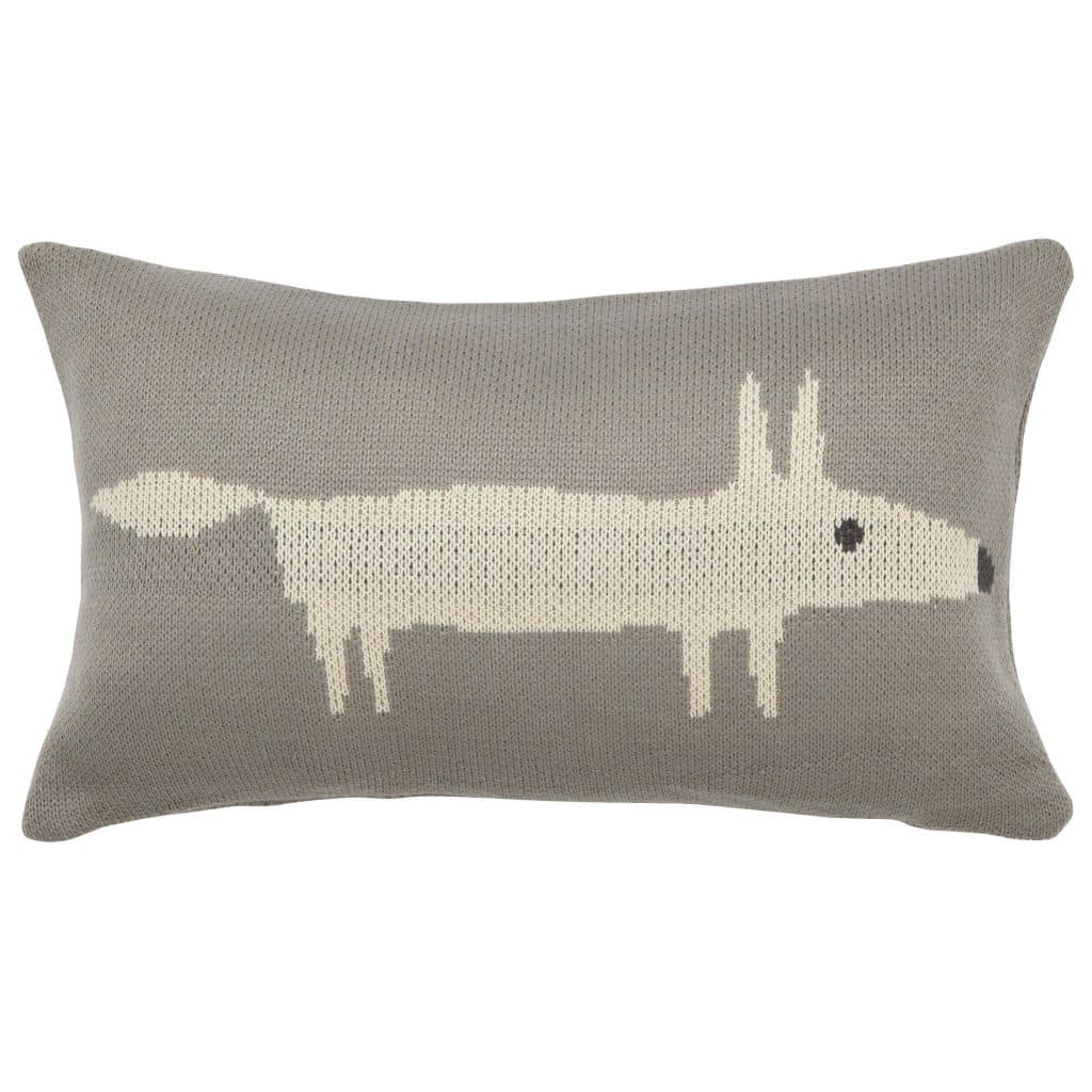 Scion Bedding, Mr Fox Cushion, Silver