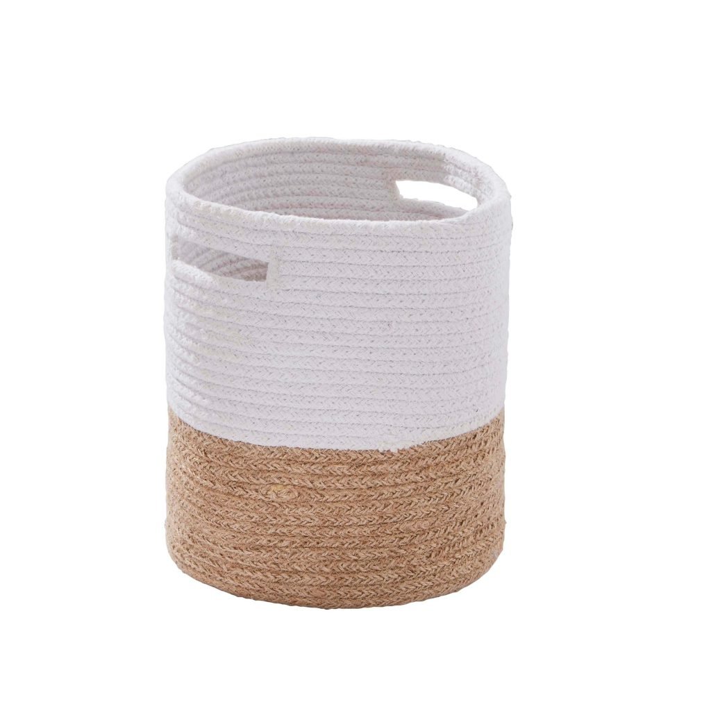 Storage Basket - Small, Natural/White
