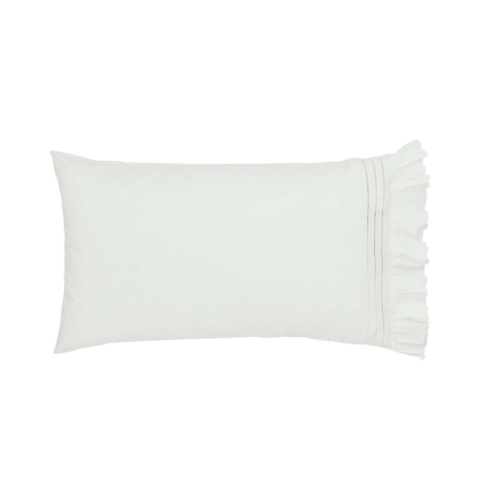 Murmur Beth Standard Pillowcase, White