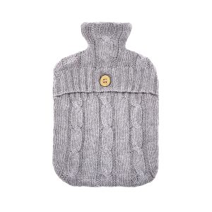 Murmur Cable Knit Hot Water Bottle  Cover Cloud Grey | Bed Sava