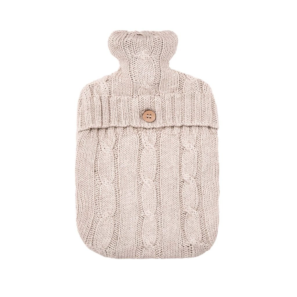 Murmur Cable Knit Hot Water Bottle & Cover, Linen