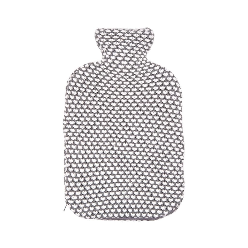 Murmur Dotty Knit Hot Water Bottle & Cover, Cloud Grey