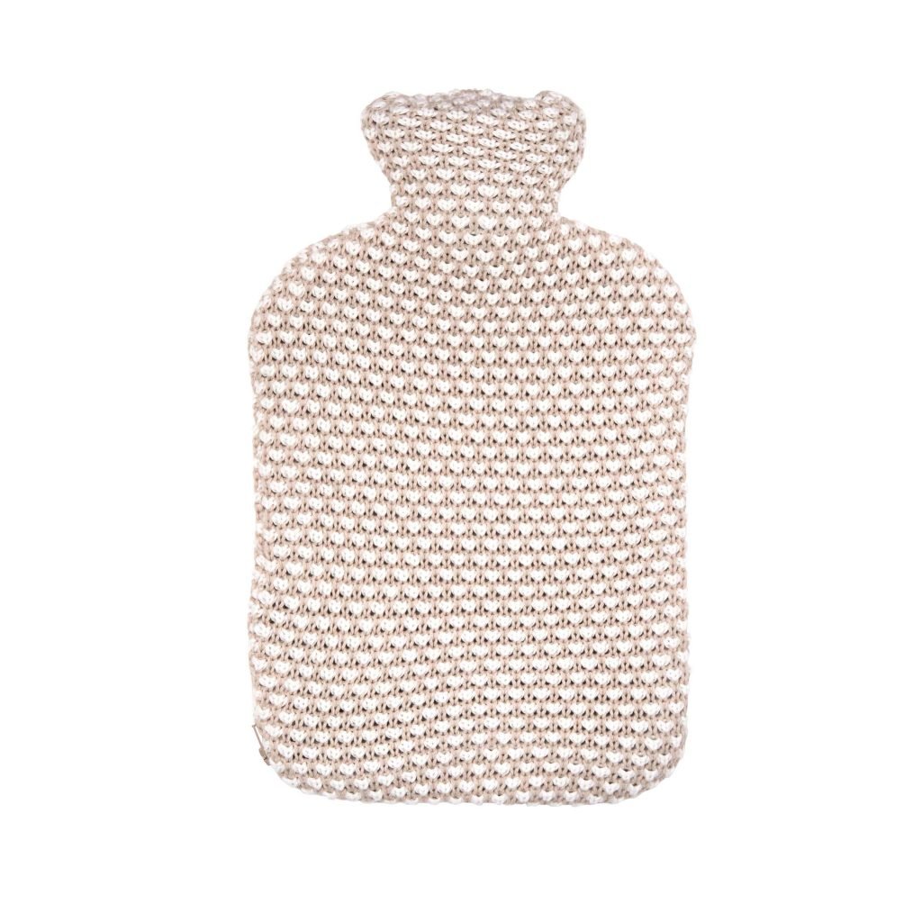Murmur Dotty Knit Hot Water Bottle & Cover, Linen