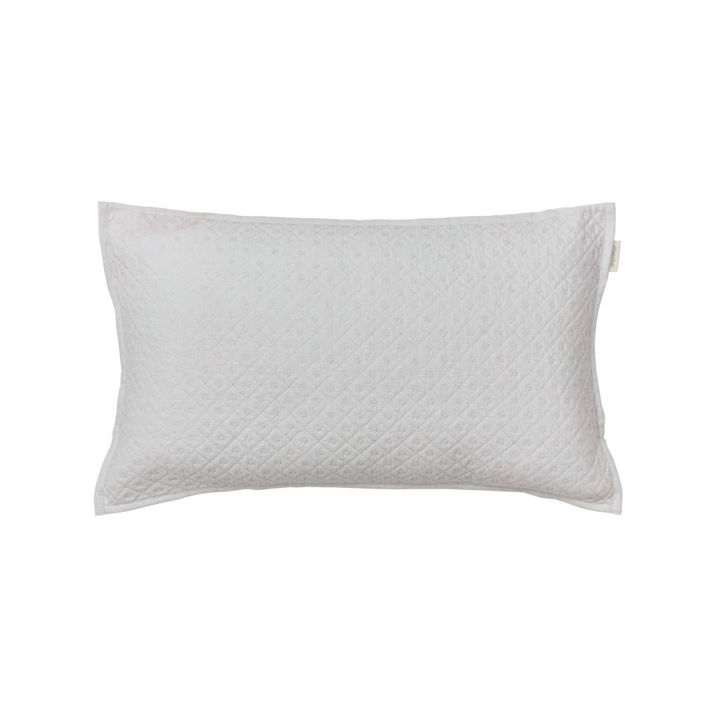 Murmur Cynthia Quilted Cushion 50cm x 30cm, Cloud Grey