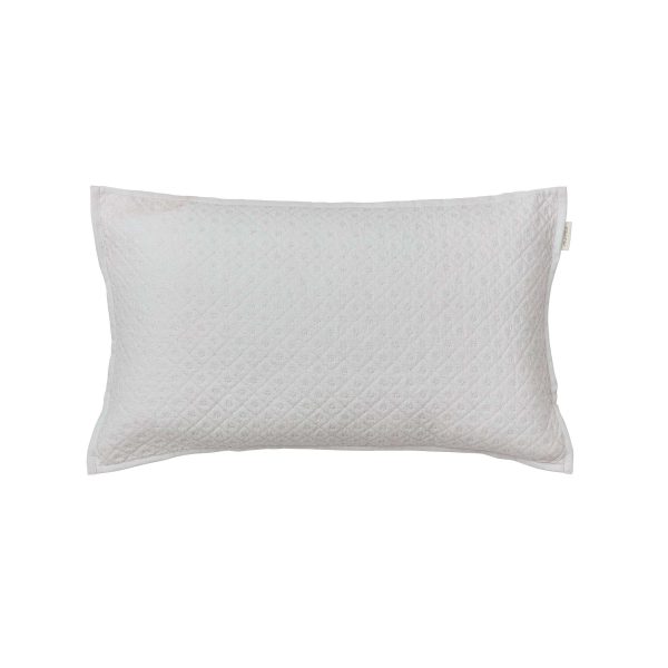 Murmur Cynthia Quilted Cushion 50cm x 30cm Cloud Grey | Bed Sava
