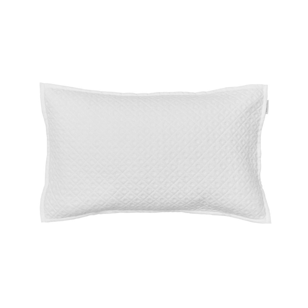 Murmur Cynthia Quilted Cushion 50cm x 30cm, White
