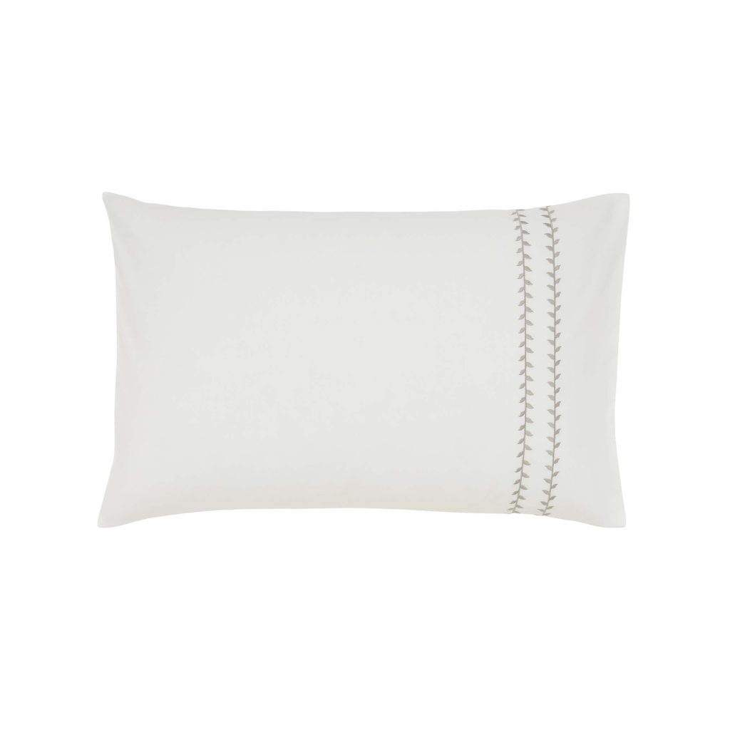 Murmur Esther Pair of Standard Pillowcases, Cloud Grey