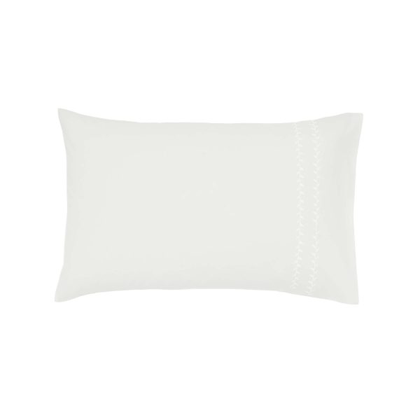 Murmur Esther Pair of Standard Pillowcases White | Bed Sava