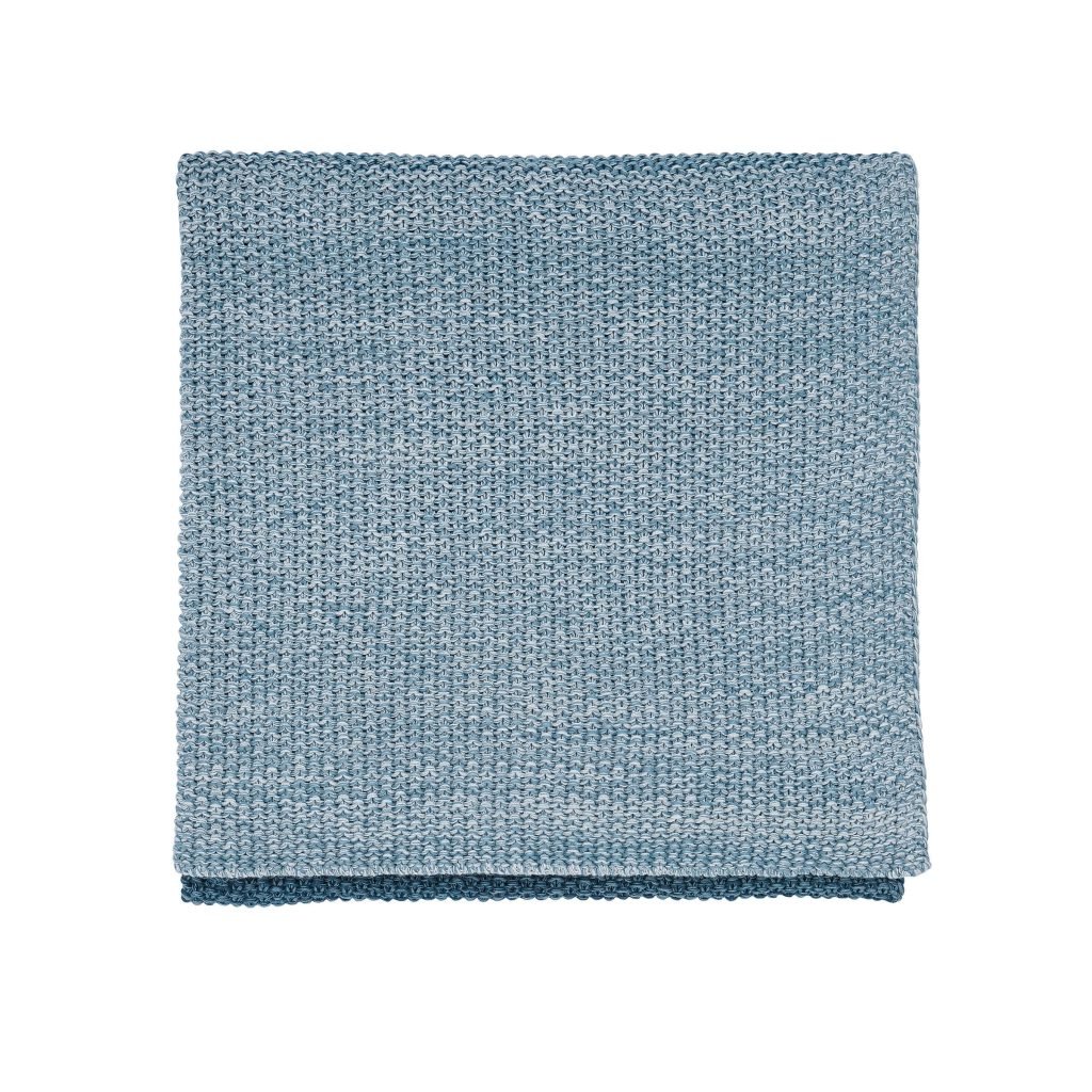 Murmur Flo Knitted Throw, Ballintoy Blue