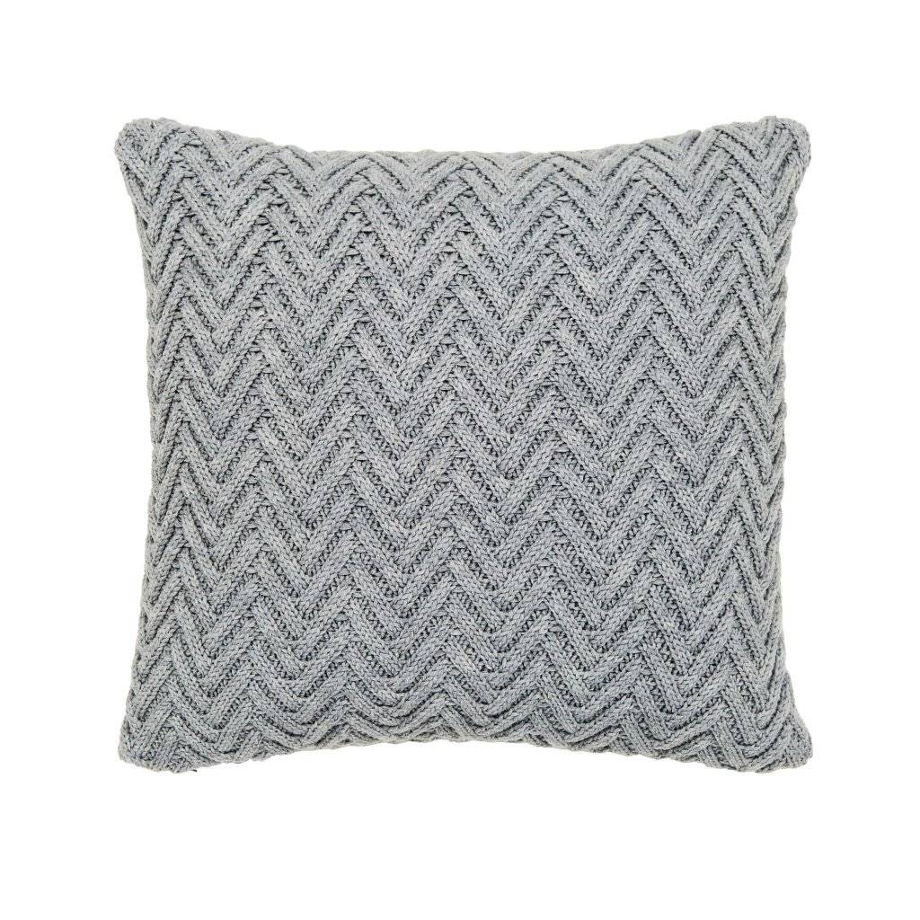 Murmur Harris Chunky Knit Cushion 50cm x 50cm, Cloud Grey