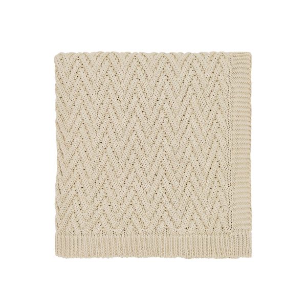 Murmur Harris Chunky Knit Throw Linen | Bed Sava
