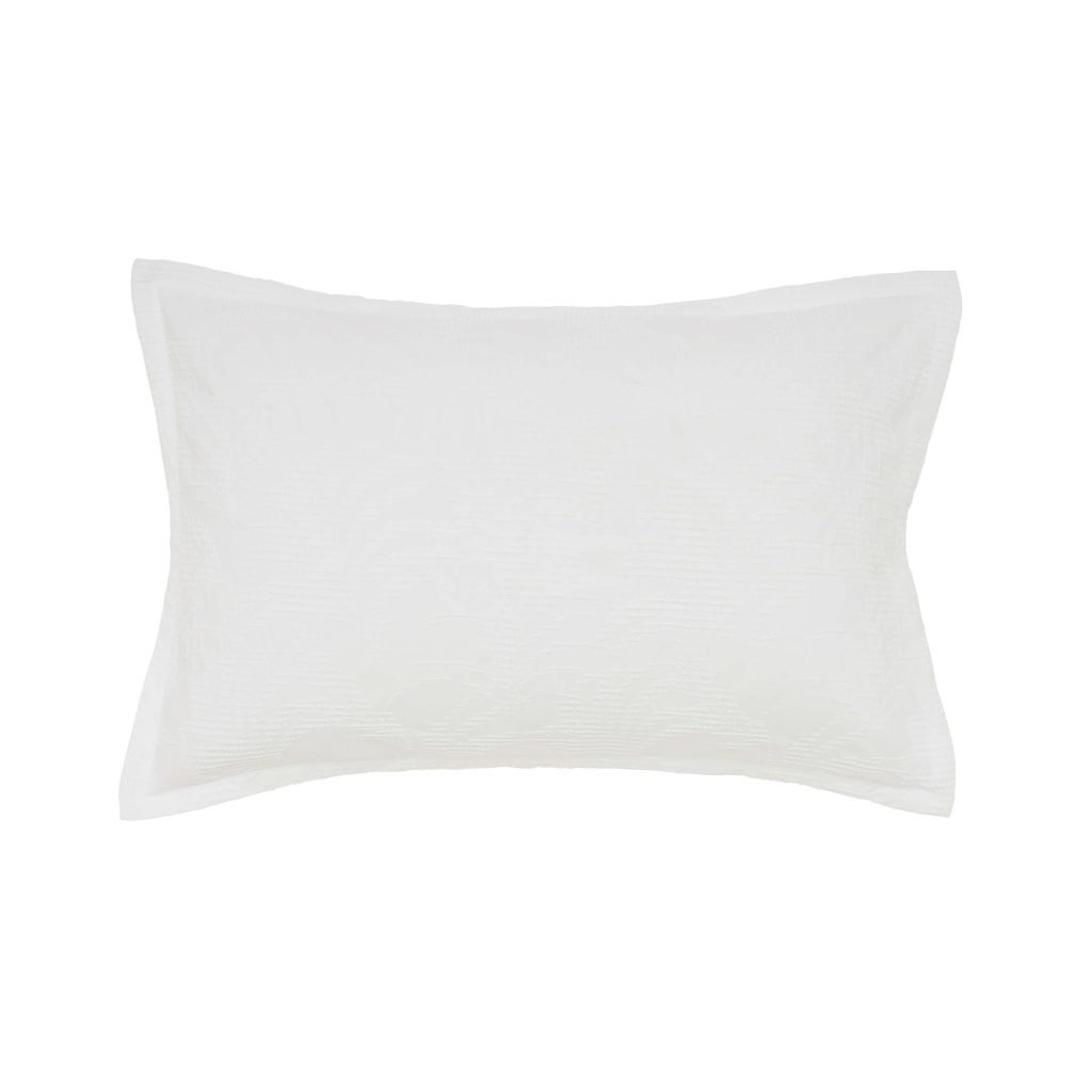 Murmur Iris Oxford Pillowcase, White