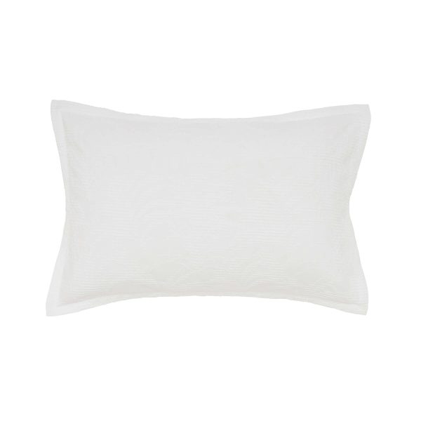 Murmur Iris Oxford Pillowcase White | Bed Sava