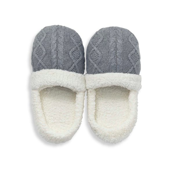 Murmur Knitted Slippers Cloud Grey | Bed Sava