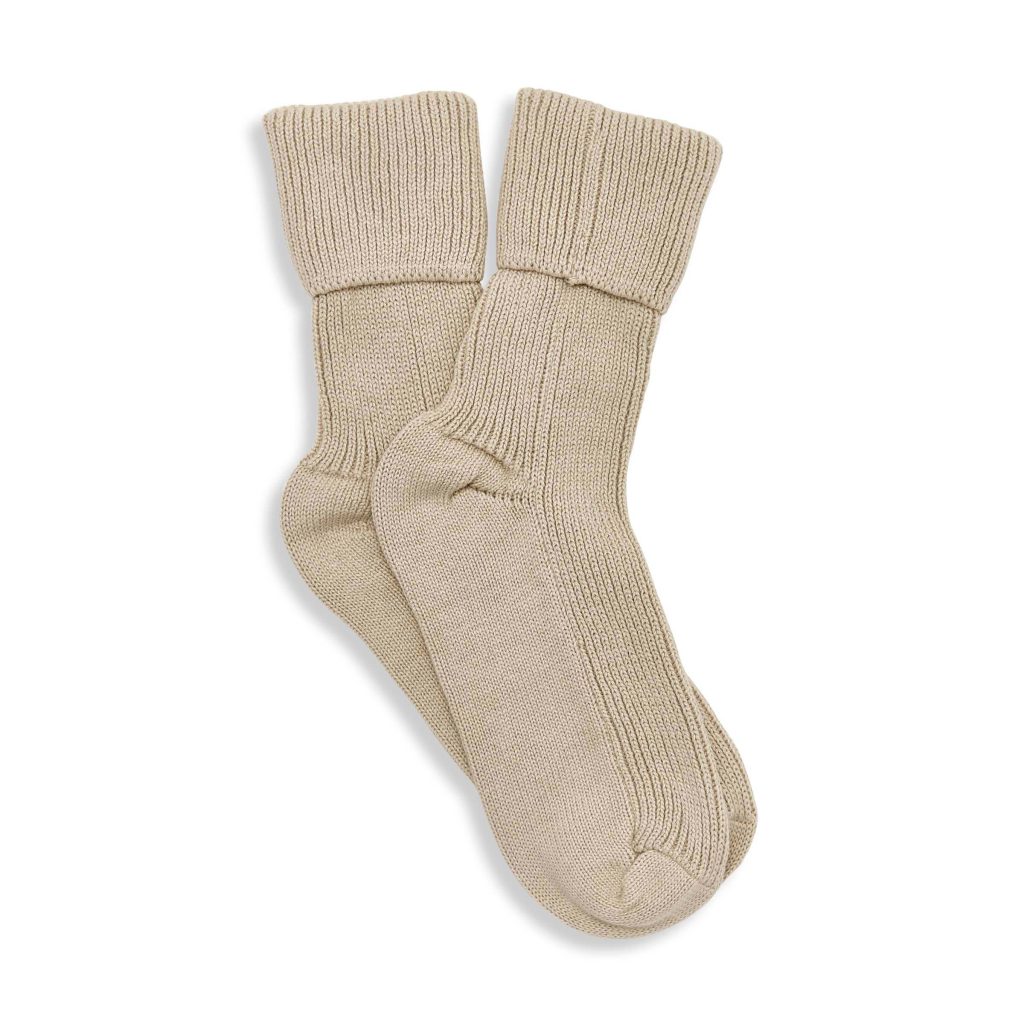 Murmur Knitted Socks, Linen