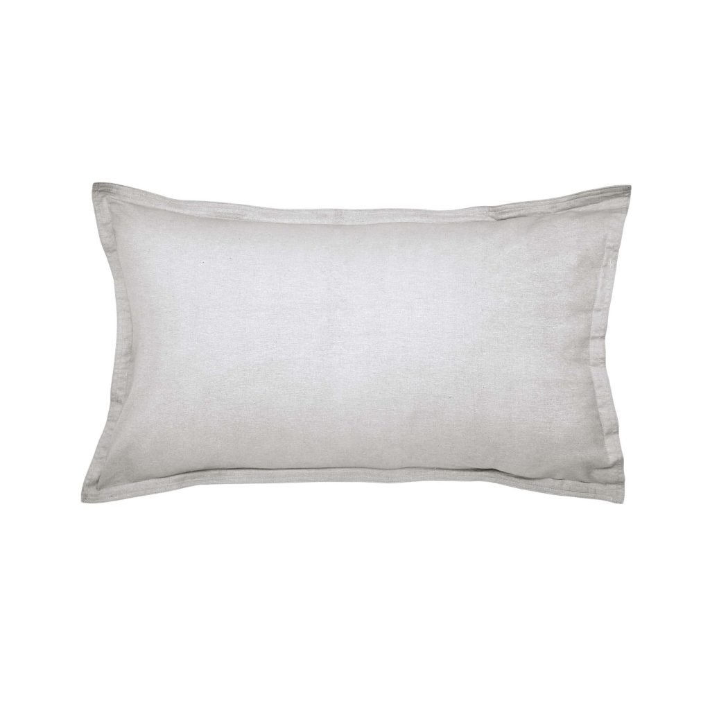 Murmur Laila Brushed Cotton Oxford Pillowcase, Cloud Grey