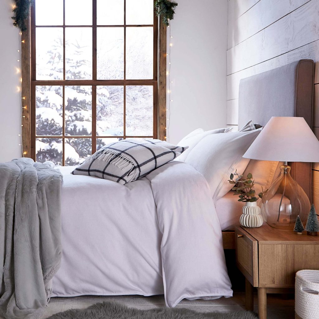 Murmur Laila Brushed Cotton Single Duvet Cover, White