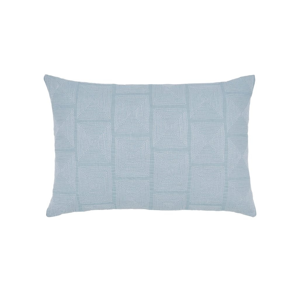 Murmur Lena Embroidered Cushion 60cm x 40cm, Ballintoy Blue