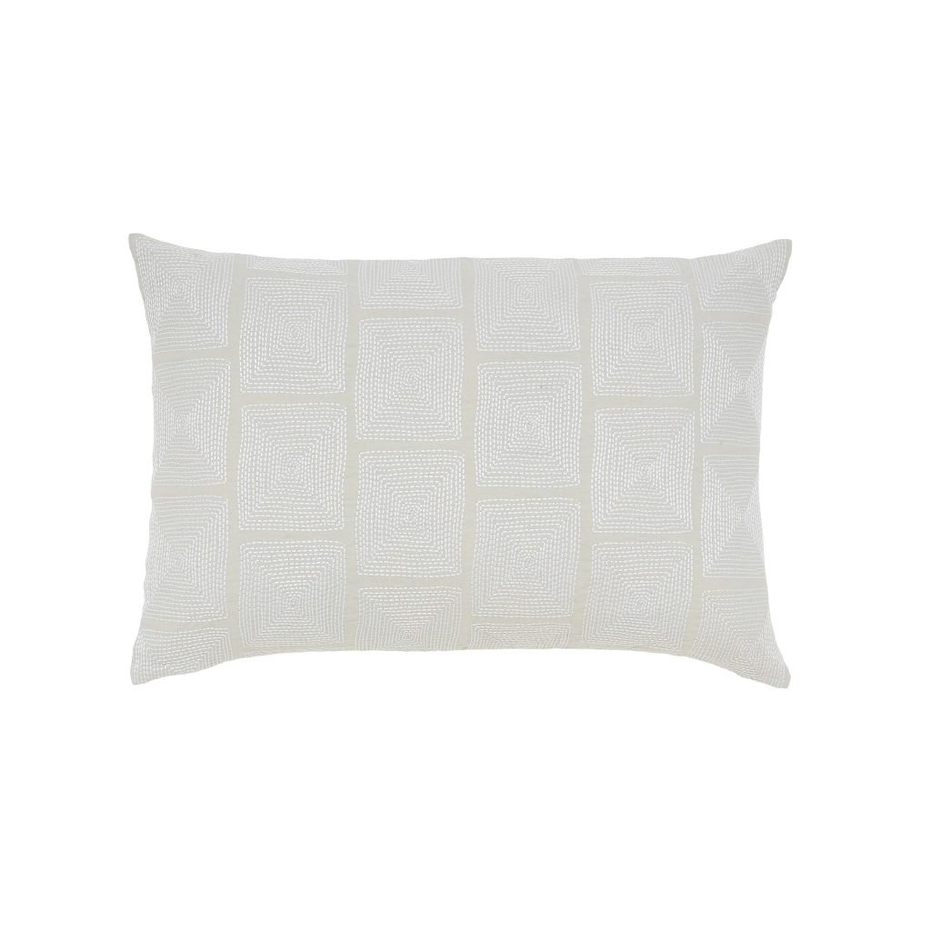 Murmur Lena Embroidered Cushion 60cm x 40cm, Cloud Grey