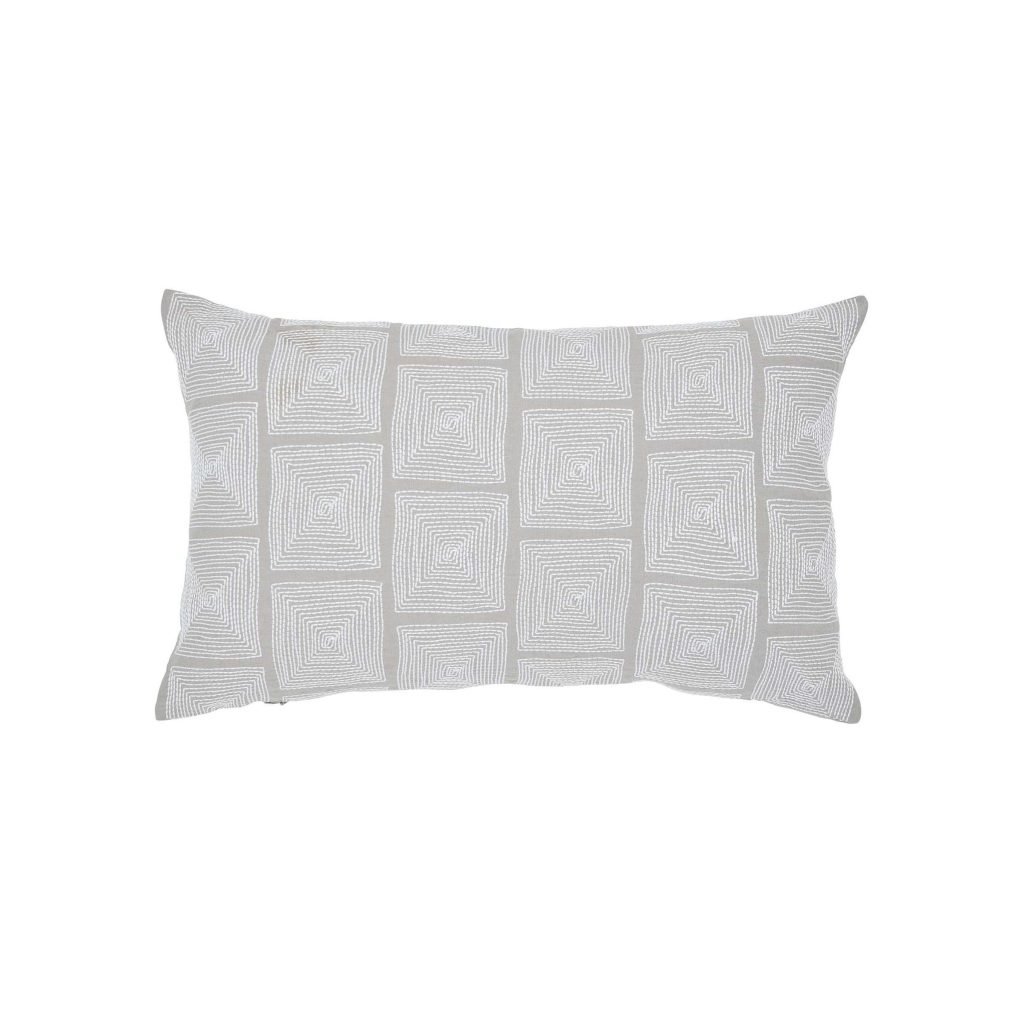 Murmur Lena Embroidered Cushion 60cm x 40cm, Storm Grey