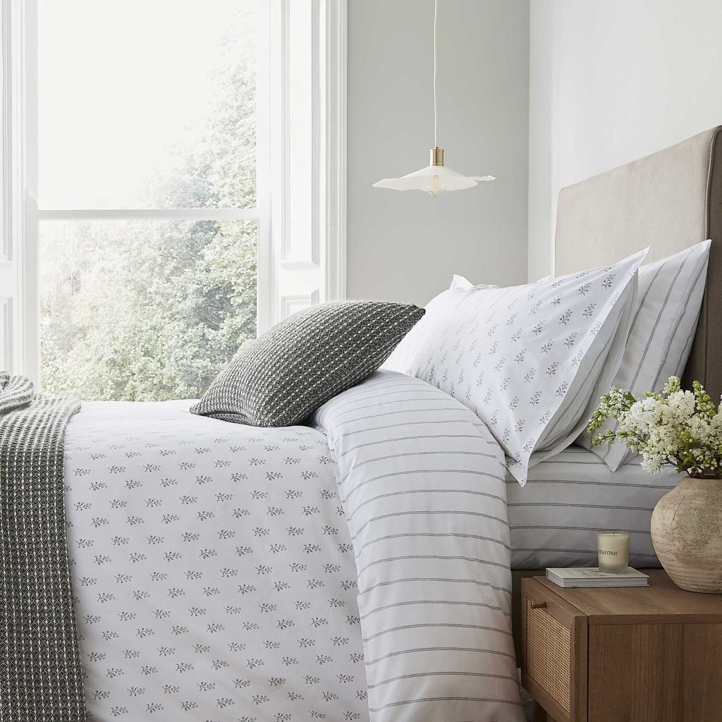 Murmur Olivia Double Duvet Cover Set, Cloud Grey