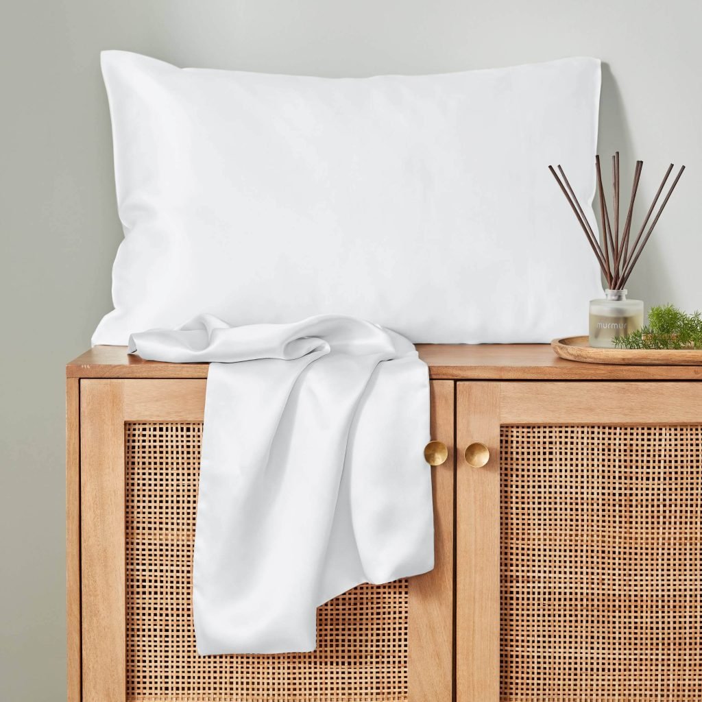 Murmur Silk Standard Pillowcase, White