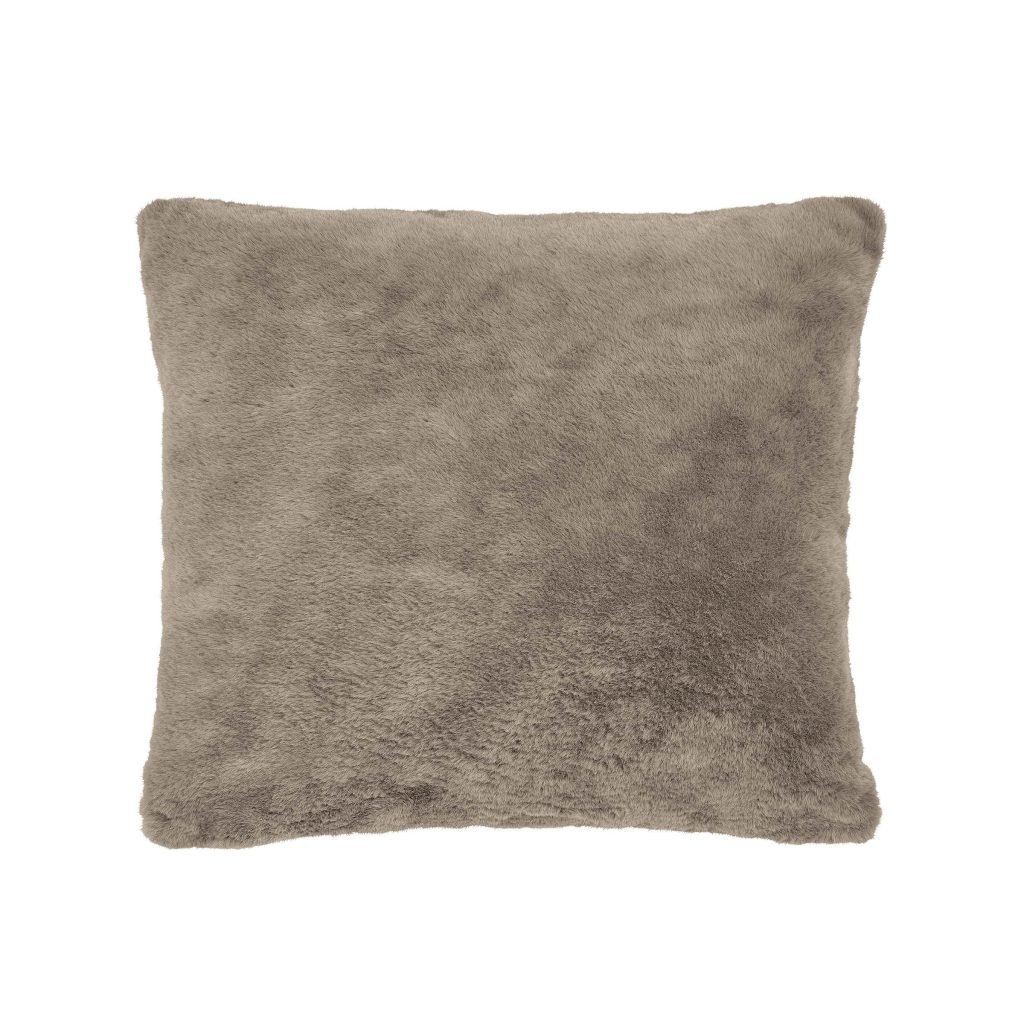 Murmur Skye Faux Fur Cushion, Dark Linen