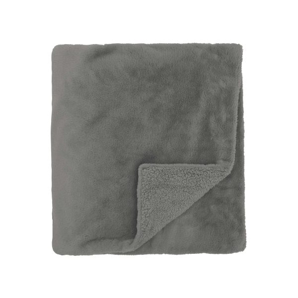 Murmur Skye Faux Fur Throw Storm Grey | Bed Sava
