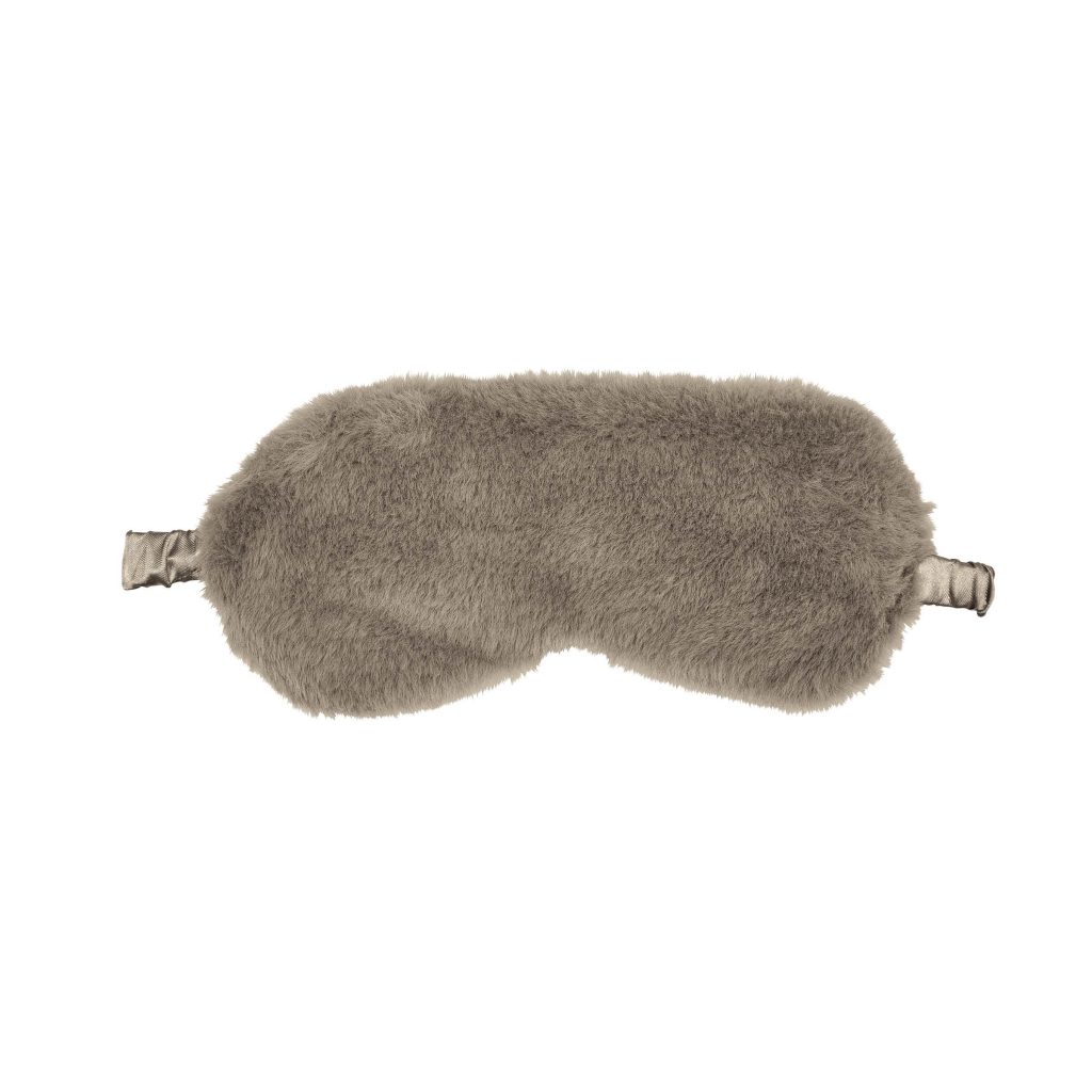 Murmur Skye Faux Fur Eye Mask, Dark Linen
