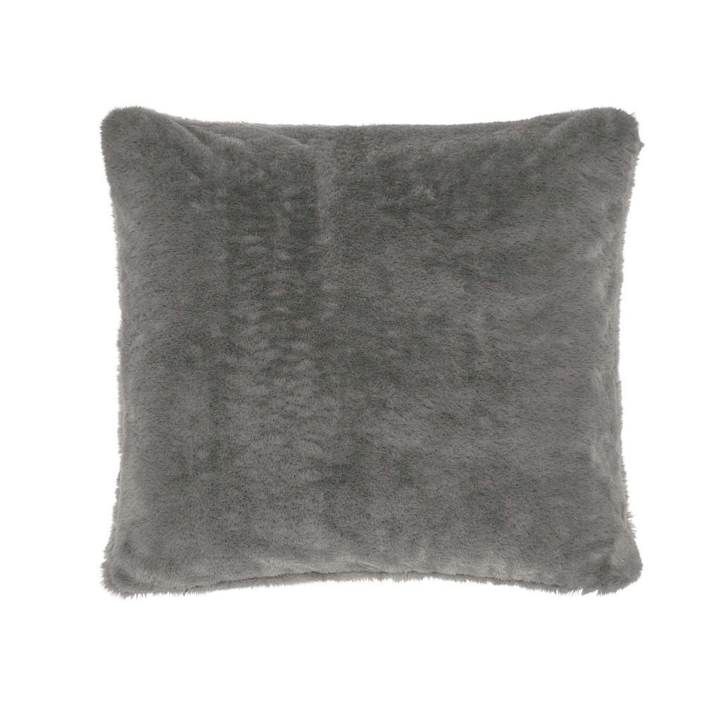 Murmur Skye Faux Fur Cushion, Storm Grey