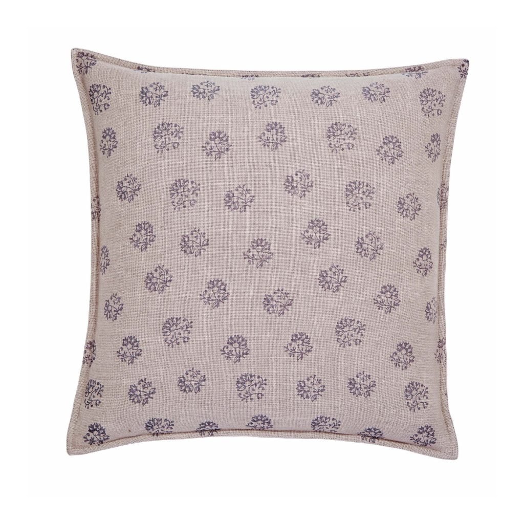 Murmur Wren Cushion 50cm x 50cm, Linen & Grey