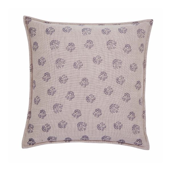 Murmur Wren Cushion 50cm x 50cm Linen  Grey | Bed Sava