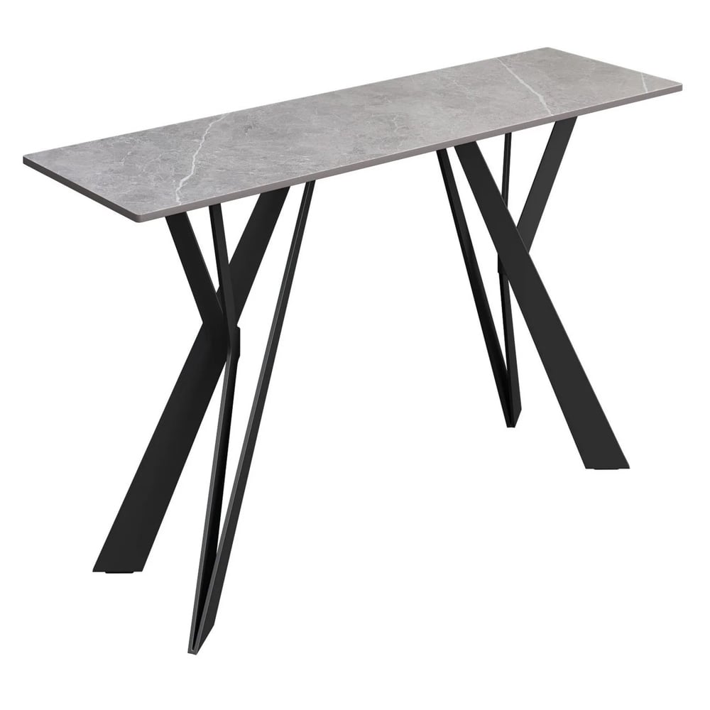 Murray Sintered Ceramic Console Table In Mid Grey