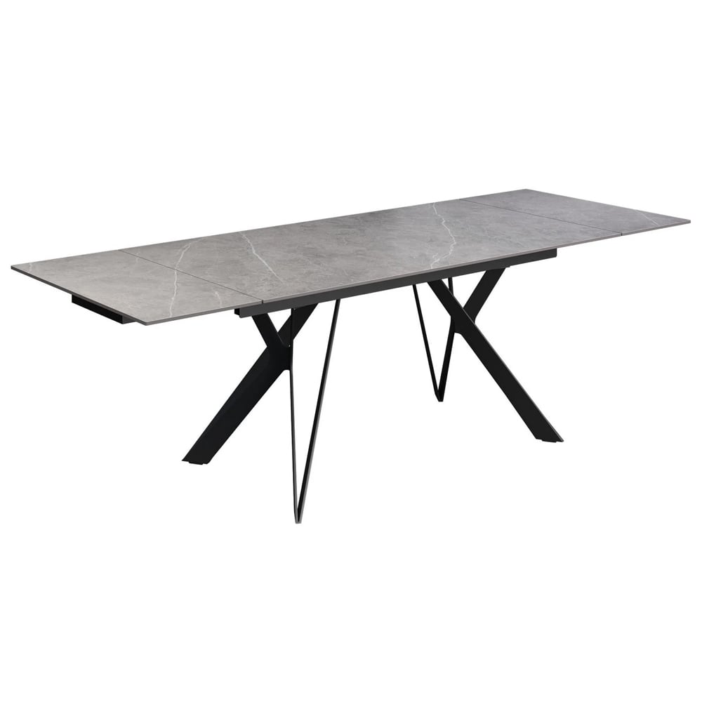Murray Sintered Ceramic Extending Dining Table In Mid Grey