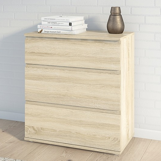 Naira Wooden Chest Of 3 Drawers In Oak