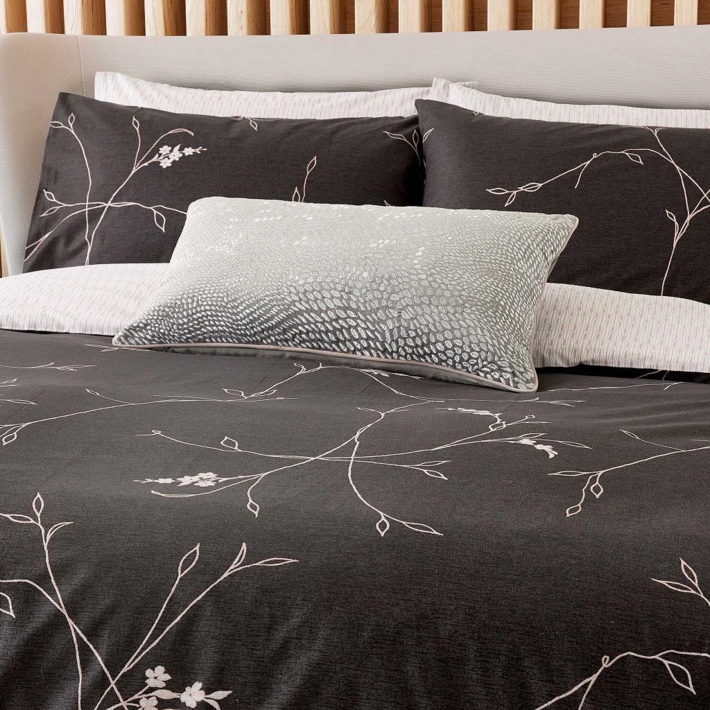 Nalu Nicole Scherzinger Malie Single Duvet Cover Set, Black