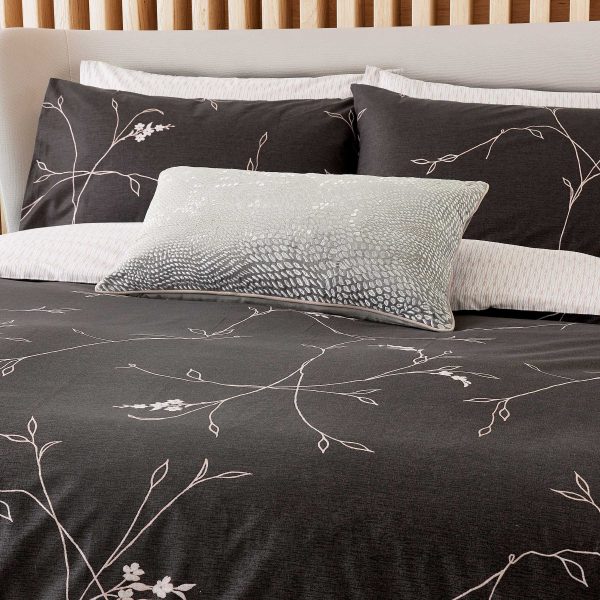 Nalu Nicole Scherzinger Malie Double Duvet Cover Set Black | Bed Sava
