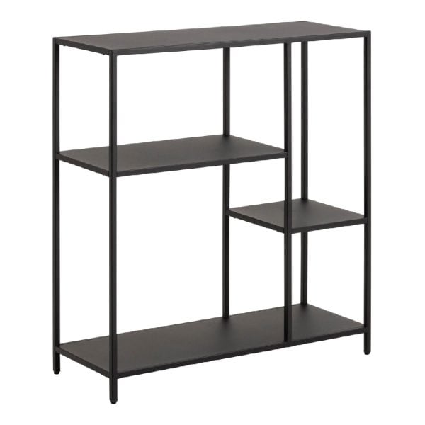 Napa Metal Bookcase With 3 Shelves In Matt Black | Bed Sava