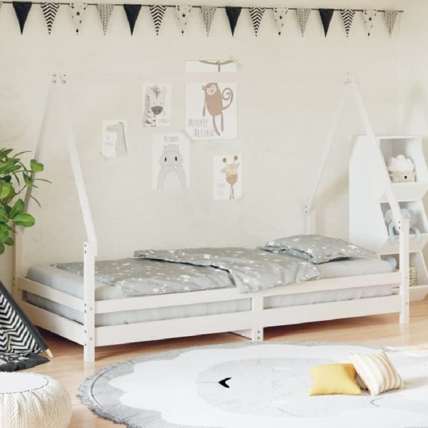 Narva 90x190cm Wooden Children Daybed In White | Bed Sava