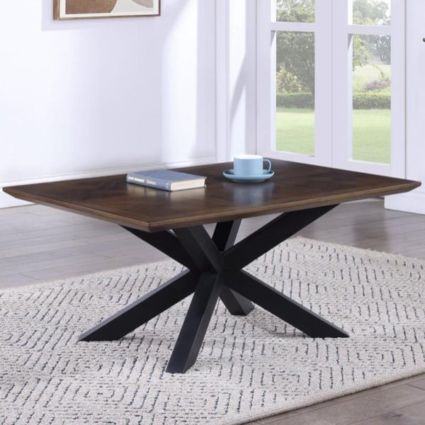 Narva Parquet Wooden Coffee Table In Walnut | Bed Sava