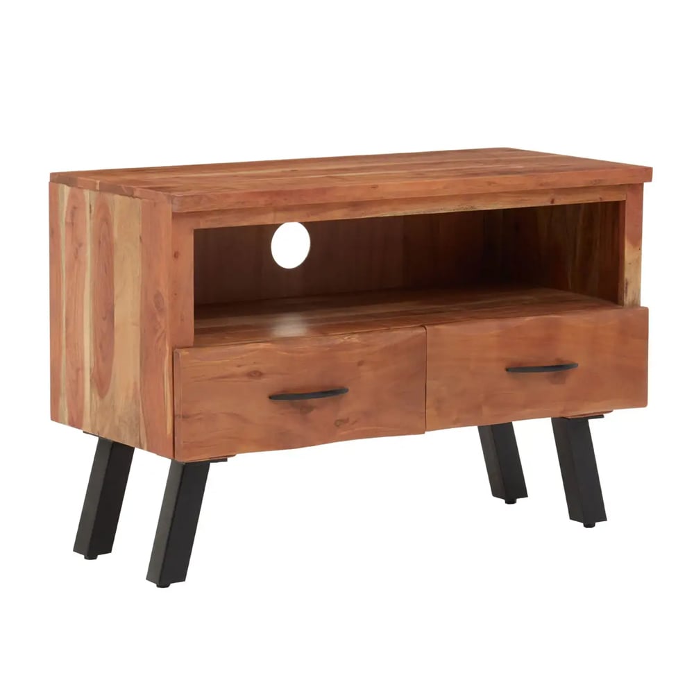 Nashua Wooden TV Stand With 2 Drawers In Natural