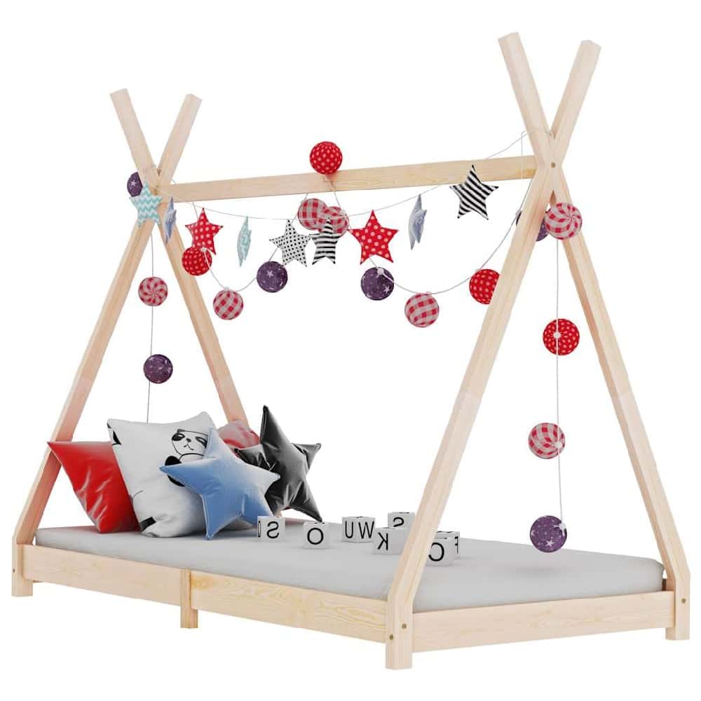 Natara Large Wooden Children Bed In Brown
