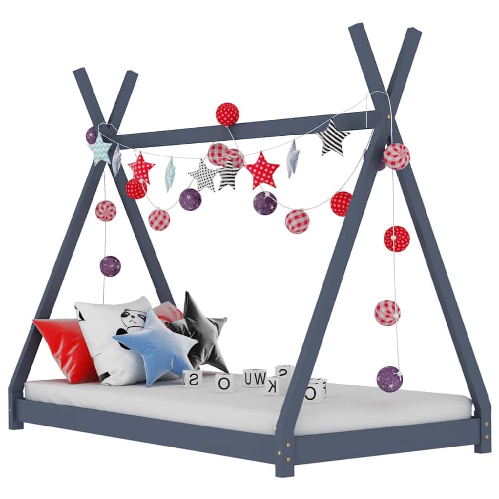 Natara Large Wooden Children Bed In Grey