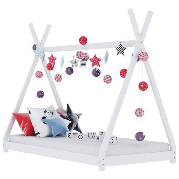 Natara Medium Wooden Children Bed In White | Bed Sava