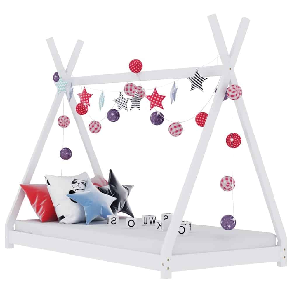 Natara Medium Wooden Children Bed In White